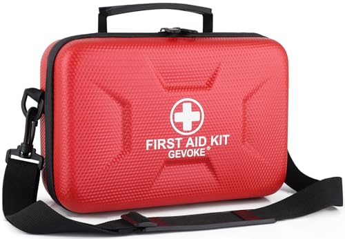 Gevoke 410 Piece Waterproof Hard Shell First Aid Kit for Home, Car, Travel, Camping, Truck, Hiking, Sports, Office, Vehicl...