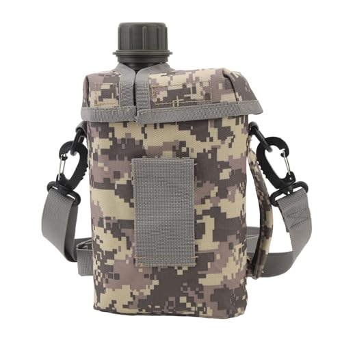 TANIQIACA Premium 2L Insulated Water Bottle - Portable Outdoor Flask with Oxford Cloth Sleeve and Pockets, for Hiking, Cam...