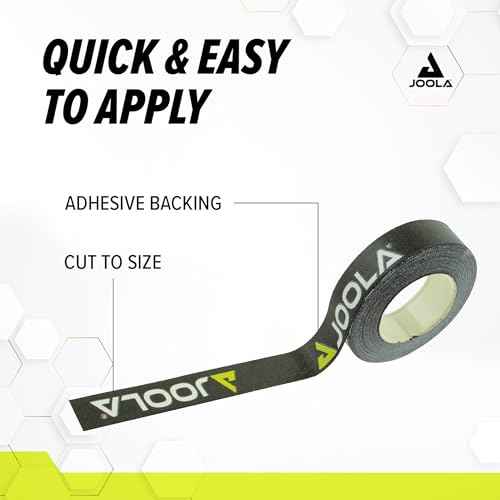 JOOLA Pickleball Paddle Edge Tape - Protects Edge Guard & Covers Lead Tape for Paddles - Fits Any Brand & Most Sizes of Pickleball Rackets - 5 Meter Extra Long Roll for 6 Racquettes