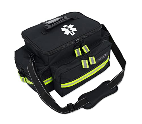 Lightning X Products Lightning X Mid-Sized First Responder EMT Bag | LXMB25 Fully Stocked w/ 240+ Aid, EMS & Trauma Suppli...