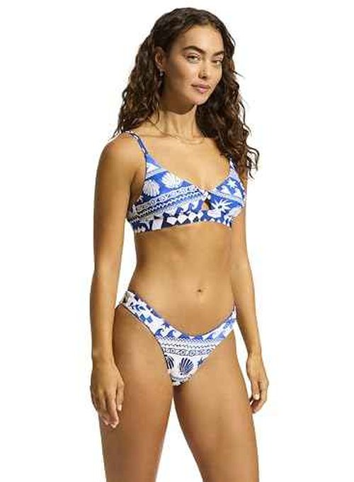 Seafolly Women's Active Hybrid Bralette Bikini Top with Center Keyhole Detail