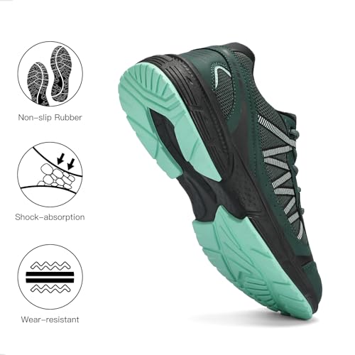Kricely Men's Trail Running Shoes Non Slip Hiking Shoes Tennis Shoes Fashion Sneakers Workout Footwear