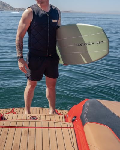 Mens Neoprene Wakesurf Impact Vest for Boating by Pit + Barrel Wake Surf Co. - Designed for Wake Surf and Skimboard, but G...