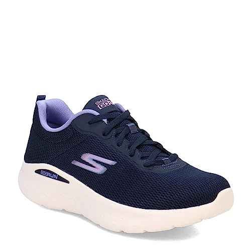 Skechers Women's GO Run LITE-Quick Stride Sneaker, Navy/Lavender, 9