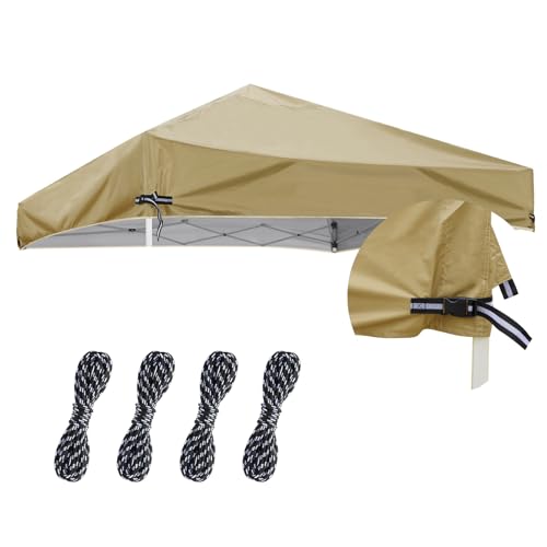 10x10 Adjustable Pop Up Canopy Replacement Top - Fits Most Straight Leg Frames Without Center Pole, NOT for Slant Leg, for...