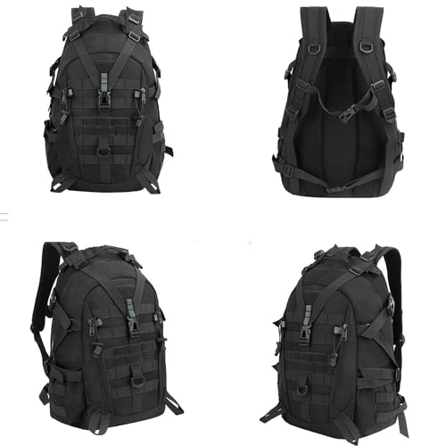 aiGear Tactical Backpack for Men, 25L Military Backpack, 3-Day Bug Out Bag for Camping Hiking Hunting with Molle System Ar...