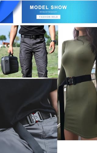 Men's Belts, tactical belts, Military Training Belt With Adjustable Knot And Quick Release Buckle