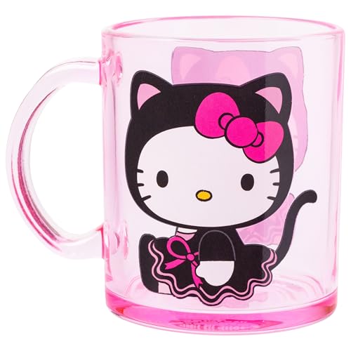 Silver Buffalo Sanrio Hello Kitty Spooky Halloween Glass Coffee Mug, 17.5 ounces