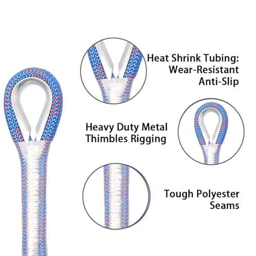 DELLNA 8mm Static Climbing Rope - Heavy Duty Climbing Rope for Rock Climbing, Tree Climbing Gear, Arborist Rope, and Campi...