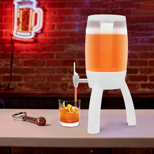Mimosa Tower,Beer Dispenser With Ice Tube And Spigot,3l / 101.44 Oz Party Drink Dispenser With Led Light For Bar/Party,Bee...