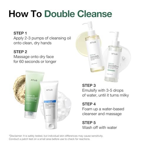 Anua Heartleaf Pore Control Cleansing Oil, Oil Cleanser for Face, Makeup Blackhead Remover, Korean Skin Care 6.76 fl oz(20...