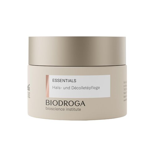Biodroga Bioscience Institute Essentials Throat and Décolleté Care 50 ml - Skin Firming Care Cream with Black Forest Complex, Peptides and Glow Effect - Paraben-Free, Silicone-Free, Microplastic-Free