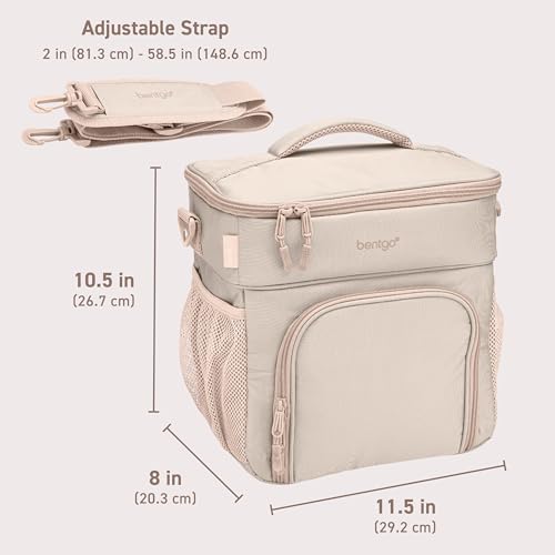 Bentgo Prep Deluxe Insulated Multimeal Bag - Lunch Box Bag, Holds 5 Meals, Premium Insulation up to 8 Hrs, Durable, Water-...