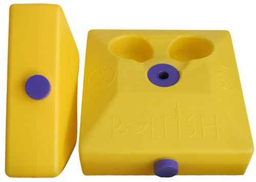 Bottle Bash Outdoor Flying Disc Game Set + Poleish Sports Bottle Bash Multi Surface Bases
