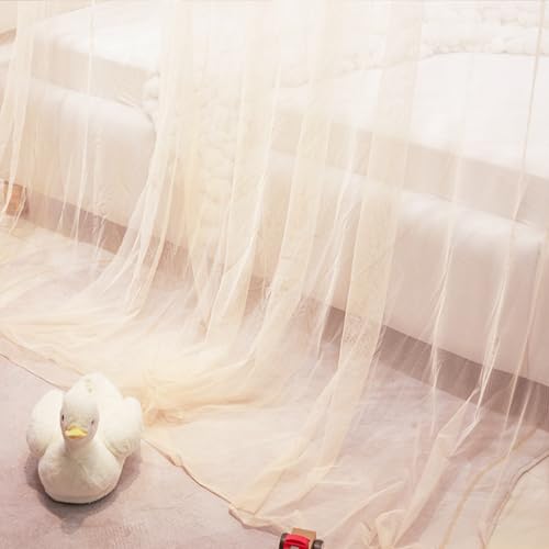 Akiky Princess Canopy Bed Curtains 4 Corners Post Mosquito Net - Cozy Drape Netting 4 Opening Bed Canopy Curtain for Girls...
