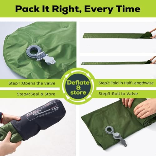 Gear Doctors® Ether 17.5oz Ultralight Camping Sleeping Pad – Backpacking Air Mattress – Camping Mattress Pad – Compact Inf...