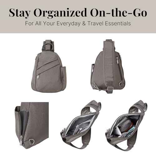 Baggallini Medium Sling Backpack - 9"x11" Lightweight Sling Bag with Convertible Adjustable Shoulder Strap
