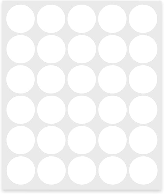 0.75 Inch Removable Color Code Dot Sticker Round Labels,Garage Sale Stickers Price Tags Label Blank Yard Sale Circle Dot Stickers Removable Writable Not Blurry (1050 Pack,White)