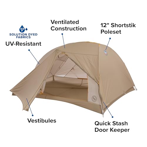 Big Agnes Tiger Wall UL Ultralight Bikepacking Tent with UV-Resistant Solution Dyed Fabric