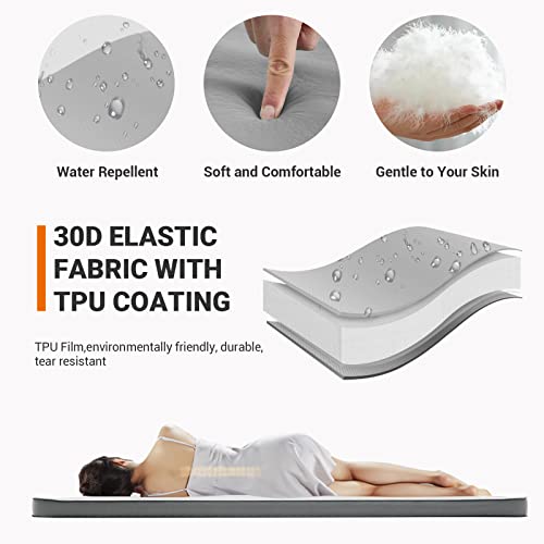 KingCamp Self Inflating Camping Pad, Ultra 6" Thick or Ideal 3" Thcik High R Value Air & Foam Camping Mattress, Full Size ...
