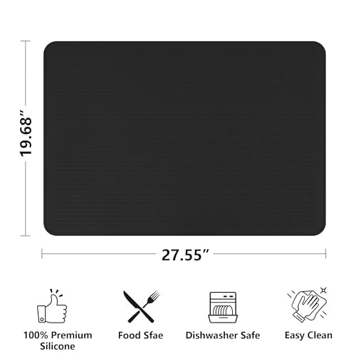 Stove Top Cover for Electric Stove- Range Covers for Electric Stove,Silicone XXL Dish Drying Mat, Glass Cooktop Covers, Fl...