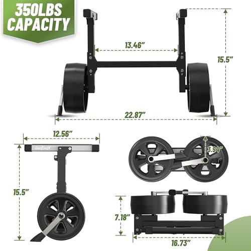 GanFindX Kayak Cart Heavy-Duty Aluminum Foldable Kayak Canoe Trolley with Adjustable Elastic Straps | Portable Lightweight...