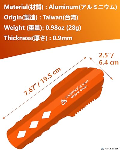 Ultralight Backpacking Trowel Aluminum Shovel Small Potty Multitool with Longer Handle Design Essential for Hiking, Campin...
