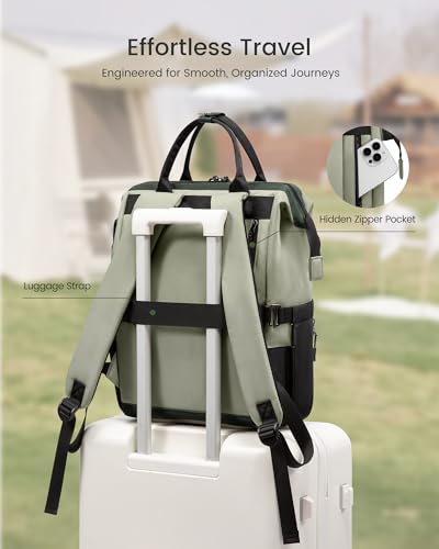 LOVEVOOK Laptop Backpack for Women, 17 Inch Travel Backpack for Work College Business, Water Resistant Teacher Nurse Bag w...