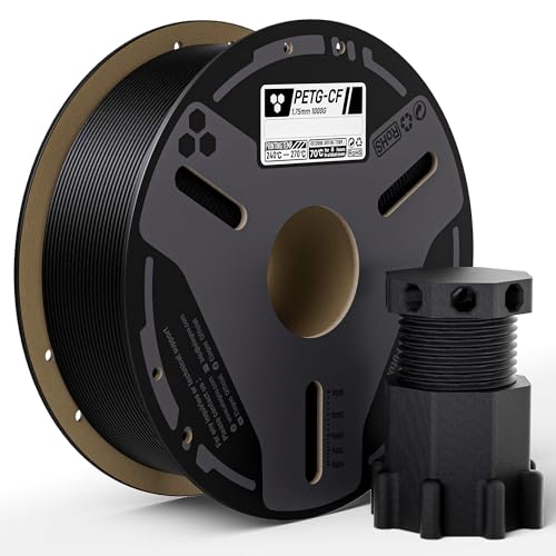 ELEGOO Carbon Fiber PETG Filament 1.75 mm Black 1KG, High Strength & Rigidity PETG-CF 3D Printing Filament, Abrasion Resis...