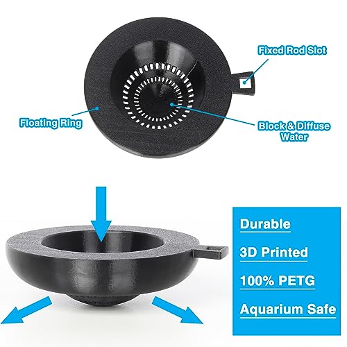 lopeztek Water Flow Controller for Betta Fish Tank, Water Change Pouring Diffuser for Aquarium, Efficiency Water Filling A...