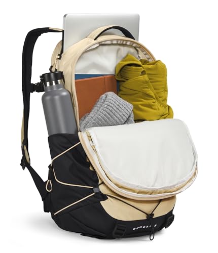 The North Face Borealis Commuter Laptop Backpack - Water Repellent, 16" Laptop Sleeve, Large Main Compartment, Gravel/TNF ...