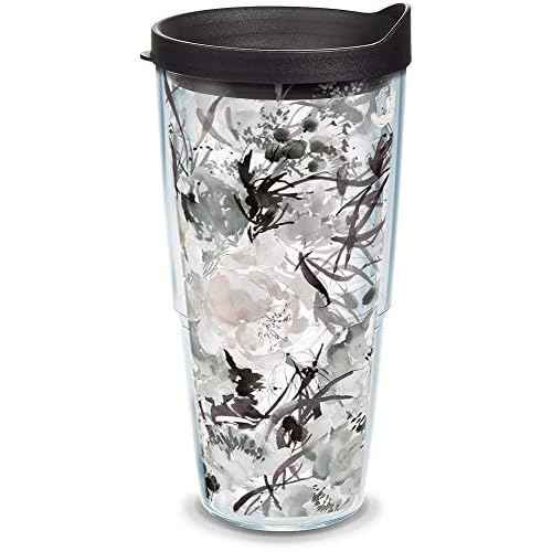 Tervis Kelly Ventura - Shade Blooms Made in USA Double Walled Insulated Tumbler Travel Cup Keeps Drinks Cold & Hot, 24oz, Classic