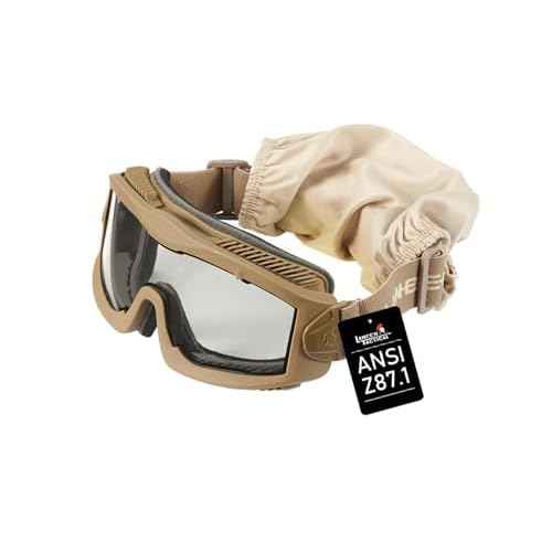 Lancer Tactical AERO Airsoft Tactical Safety Goggles ANSI Z87.1-Anti-Fog Glasses, 3mm Dual Pane Lens for Hunting, Paintball