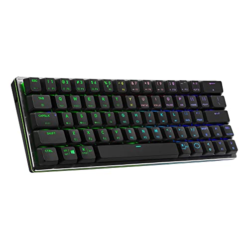 Cooler Master SK622 60% Wireless Bluetooth Space Gray Mechanical Low Profile Gaming Keyboard, Linear Red Switches, Customi...
