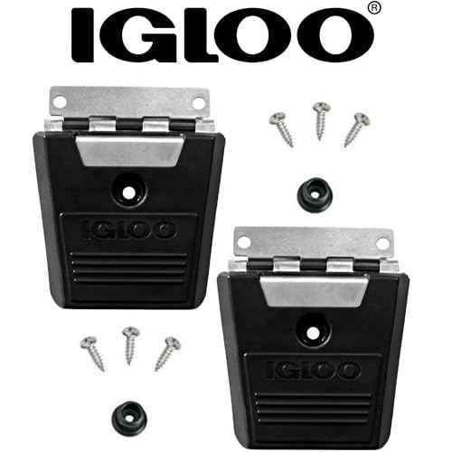 Igloo Cooler Hybrid Stainless/Plastic Latch Post & Screws, 2-Pack, Black