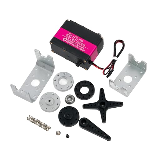 RCmall RDS5180 80KG 7.4V Dual Shaft Servo, IP66 Waterproof High Torque Metal Gear RC Digital Servo with U-Shaped Mount for...