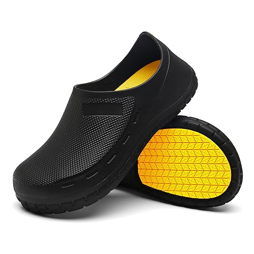 Chef Shoes for Men Nonslip Water Proof Work Shoes Mens Clogs Comfortable Nursing Nurse Shoes for Gardener Men Indoor and O...