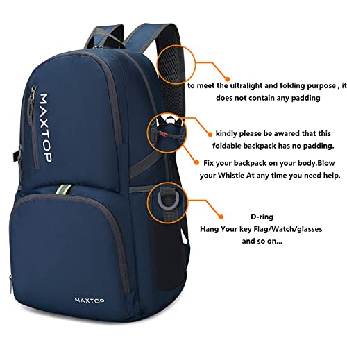 MAXTOP 40/50L Lightweight Packable Backpack for Hiking Traveling Camping Water Resistant Foldable Outdoor Travel Daypack