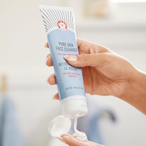 First Aid Beauty - Pure Skin Face Cleanser, Effectively Removes Makeup, Dirt, and Impurities, Gentle Cleanser Leaves Skin ...