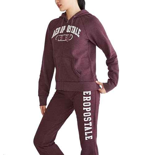 AEROPOSTALE womens Logo Full Zip Hoodie- Arches- 1987