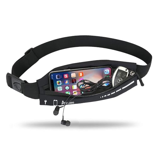 AIKENDO Slim Running Belt for Women Men,Runners Fanny Pack Phone Holder,Running Pouch Waist bag for Workout Jogging,Money ...