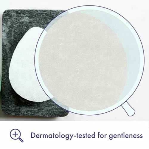 Buf-Puf Facial Sponge, Dermatologist Developed, Removes Deep Down Dirt & Makeup That Causes Breakouts and Blackheads, Reusable, Exfoliating, White, 5 Count