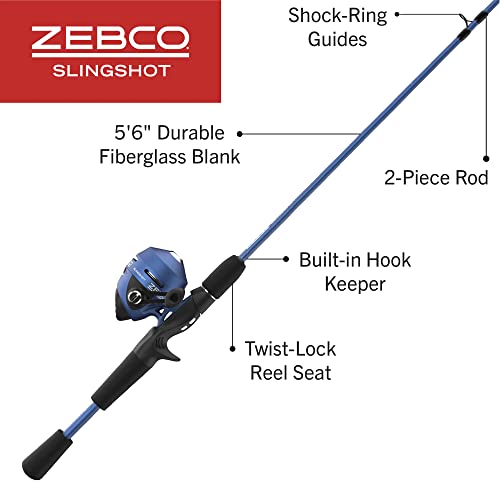 Zebco 202 Spincast Fishing Reel, Size 30 Reel, Right-Hand Retrieve, Durable All-Metal Gears, Stainless Steel Pick-up Pin, ...