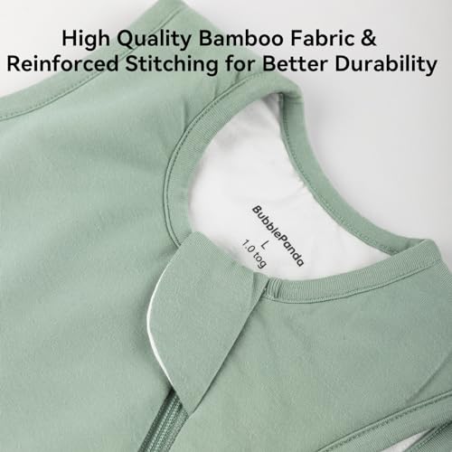 BubblePanda Rayon Made from Bamboo Sleep Sack 2t-3t 1.0 Tog Soft Toddler Sleeping Sack 24-36 Months for Babies 2-Way Zippe...