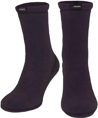 CheshKit Cozy Warm Boot Liner Socks - Hiking Outdoor Sport - Polartec Fleece Winter Socks