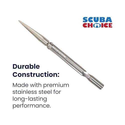 Palantic 7mm Tricuspid Spearfishing Speartip 6" Stainless Steel Tip – Durable Anti-Corrosion Replacement for Winter Spearf...