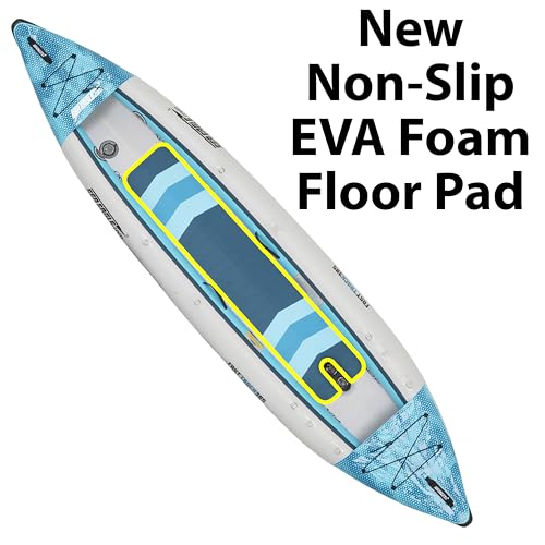 Sea Eagle 385FT Redesigned Fasttrack Inflatable Kayak 12'8" 2 Person Touring Kayak, Attached Rigid High-Pressure V-Bottom,...