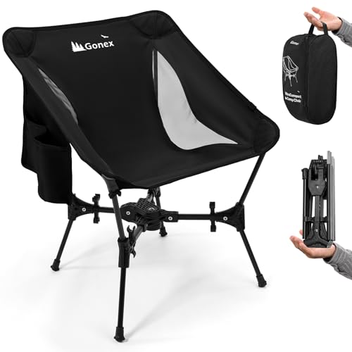 Gonex Portable Camping Chair, The 5th Gen Ultralight Compact Backpacking Foldable Lightweight Folding Chair for Outdoor Ca...
