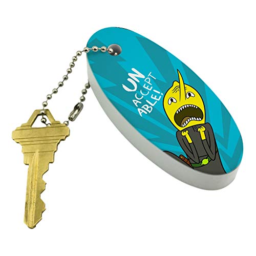 GRAPHICS & MORE Adventure Time Lemongrab Unacceptable Floating Keychain Oval Foam Fishing Boat Buoy Key Float