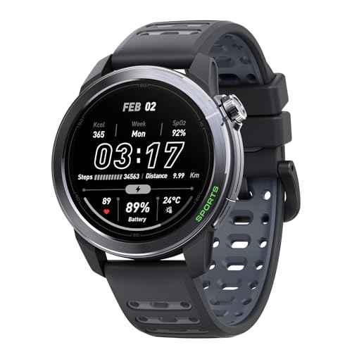Mibro GS Active2 Running GPS Watch with 46mm AMOLED, Lightweight and 15-Day Battery, Supports Training Guidance and Dual-Band GNSS, 150+ Sport Modes (Dark Gray)